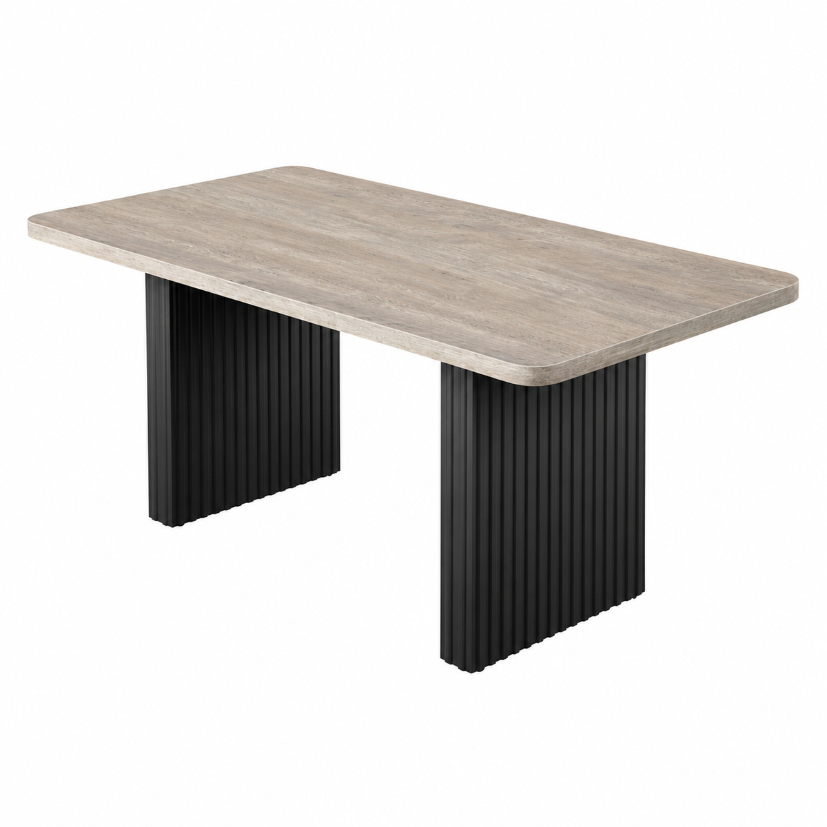 Grande Table à Manger en Bois et Métal – 180 cm, Style Campagne Chic, 6 à 8 Personnes