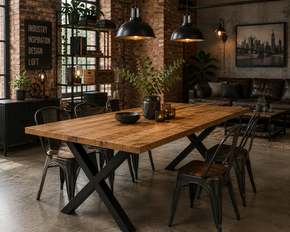Table à Manger en Bois de Manguier – Design Naturel, 140 x 70 cm