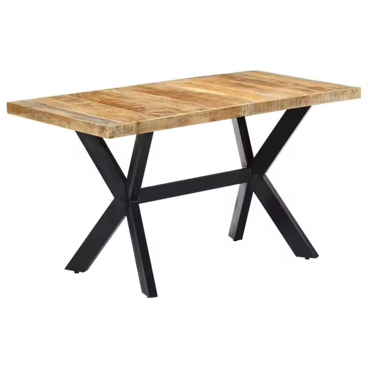 Table à Manger en Bois de Manguier – Design Naturel, 140 x 70 cm