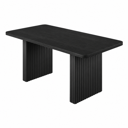 Grande Table à Manger en Bois et Métal – 180 cm, Style Campagne Chic, 6 à 8 Personnes
